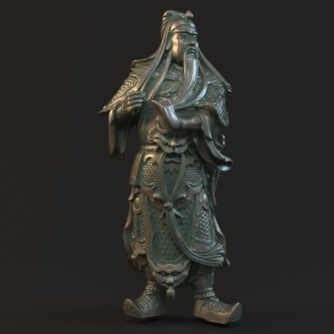 guan yu statues sculpture8 3D Модель .c4d .max .obj .3ds .fbx .stl .blend 