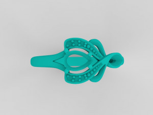 design ring with sapphires and diamonds Modelo de Impressão 3D