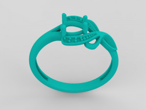 design ring with sapphires and diamonds Modelo de Impressão 3D