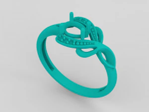 design ring with sapphires and diamonds 3D Print Model