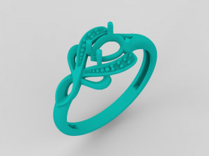 design ring with sapphires and diamonds Modelo de Impressão 3D