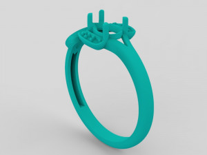 design ring with sapphires and diamonds Modelo de Impressão 3D