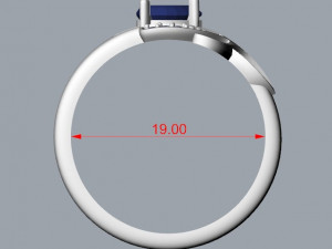 design ring with sapphires and diamonds Modelo de Impressão 3D