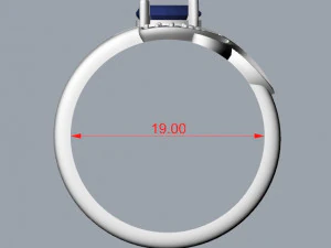 design ring with sapphires and diamonds 3D Print Model