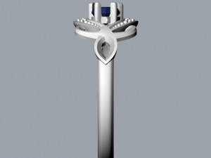design ring with sapphires and diamonds Modelo de Impressão 3D