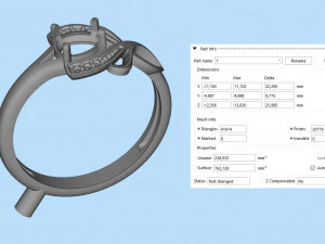 design ring with sapphires and diamonds 3D Print Model