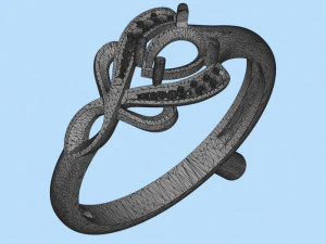 design ring with sapphires and diamonds 3D Print Model