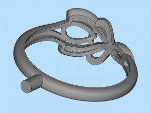 design ring with sapphires and diamonds Modelo de Impressão 3D