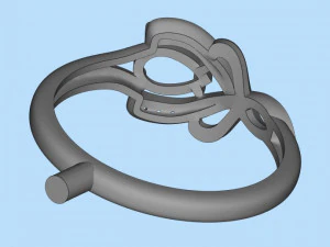 design ring with sapphires and diamonds 3D Print Model
