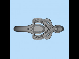 design ring with sapphires and diamonds Modelo de Impressão 3D