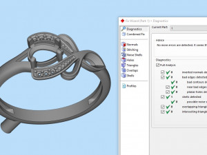 design ring with sapphires and diamonds Modelo de Impressão 3D