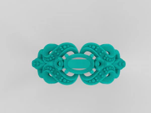 ring with sapphires and diamonds 3D Print Model
