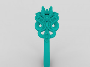 ring with sapphires and diamonds 3Dプリントモデル