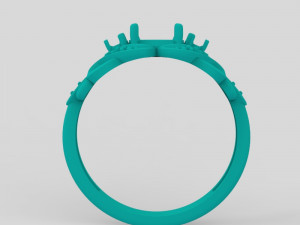 ring with sapphires and diamonds 3Dプリントモデル