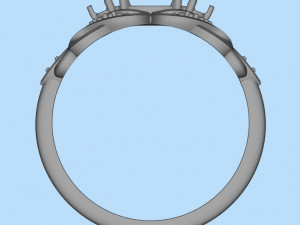 ring with sapphires and diamonds 3Dプリントモデル