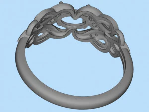 ring with sapphires and diamonds 3D Print Model