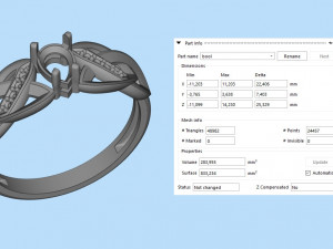 ring with sapphire and diamonds 3D Print Model
