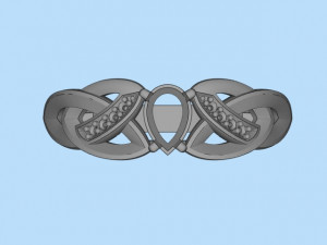 ring with sapphire and diamonds 3D Print Model