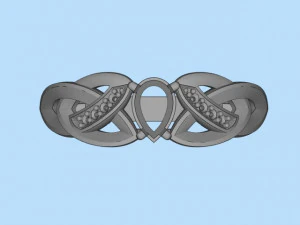 ring with sapphire and diamonds 3D Print Model