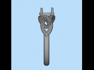 ring with sapphire and diamonds 3D Print Model