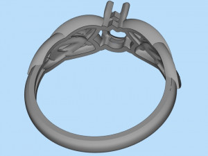 ring with sapphire and diamonds 3D Print Model