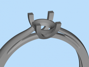 classic diamond ring 3D printmodel