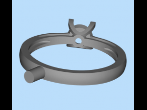 classic diamond ring 3D printmodel