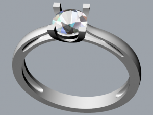 classic diamond ring 3D printmodel