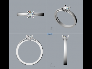 classic diamond ring 3D printmodel