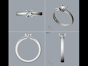 classic diamond ring 3D Print Model