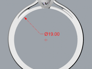 classic diamond ring 3D printmodel