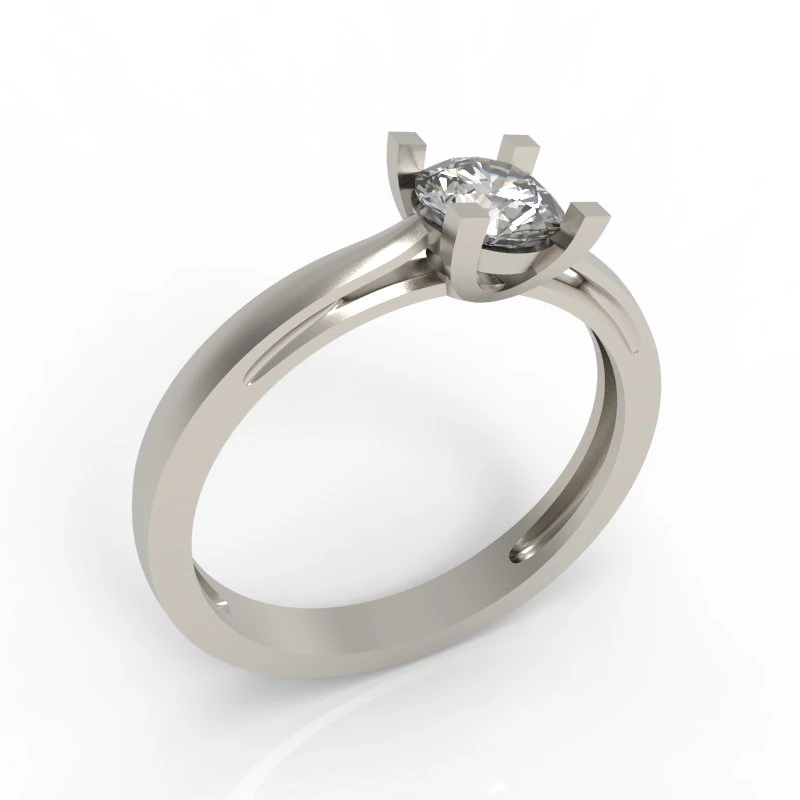 classic diamond ring 3D Print Model .c4d .max .obj .3ds .fbx .stl .blend 