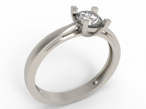 classic diamond ring Modello di stampa 3D