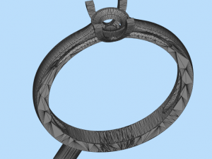 classic diamond ring 3D printmodel