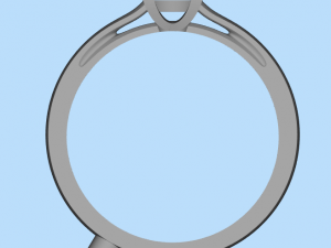 classic diamond ring 3D printmodel