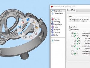 ring with pear ruby and diamonds design 3D Print Model