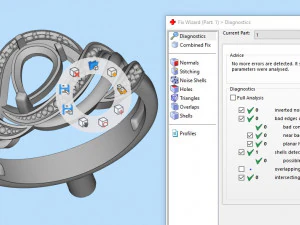 ring with pear ruby and diamonds design 3D Print Model