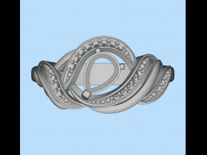 ring with pear ruby and diamonds design 3D Print Model
