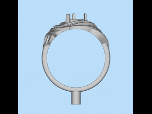 ring with pear ruby and diamonds design 3D Print Model