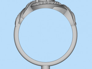 ring with pear ruby and diamonds design 3D Print Model