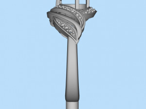 ring with pear ruby and diamonds design 3D Print Model