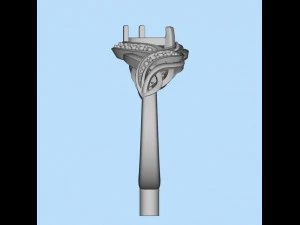 ring with pear ruby and diamonds design 3D Print Model