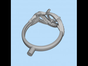 ring with pear ruby and diamonds design 3D Print Model
