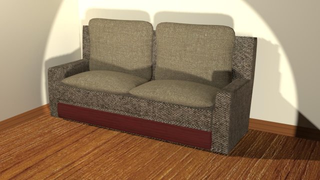 gray sofa 3D Model .c4d .max .obj .3ds .fbx .stl .blend 