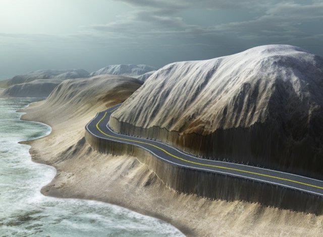 scenic road for vue Model 3D .c4d .max .obj .3ds .fbx .stl .blend 