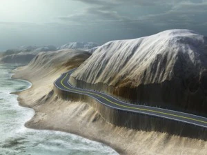 strada panoramica per vista Modello 3D