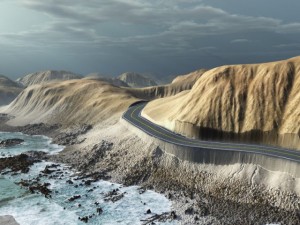 scenic road for vue Model 3D