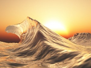 crashing waves  vue and obj Model 3D