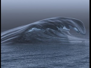crashing waves  vue and obj Model 3D