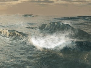 crashing waves  vue and obj Model 3D